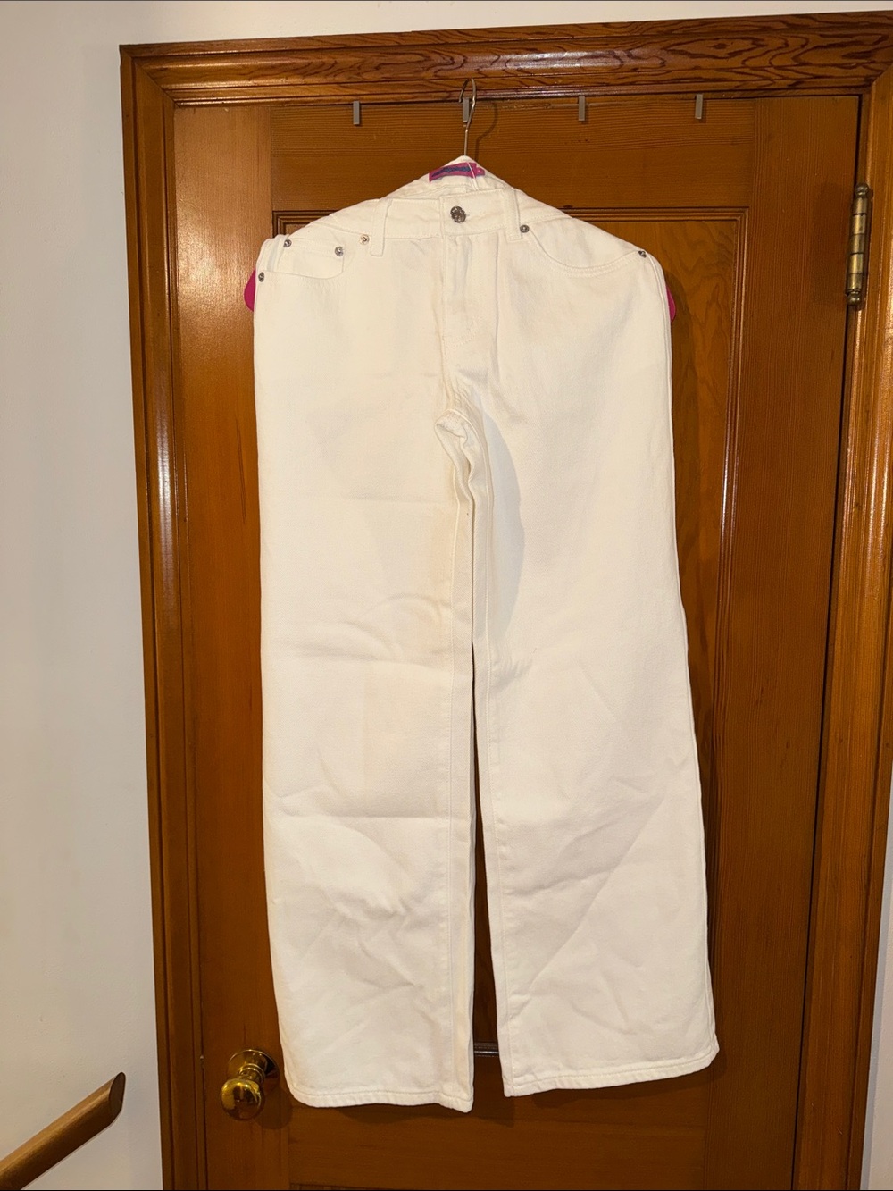 Edikted Women's Wide Leg White Jeans